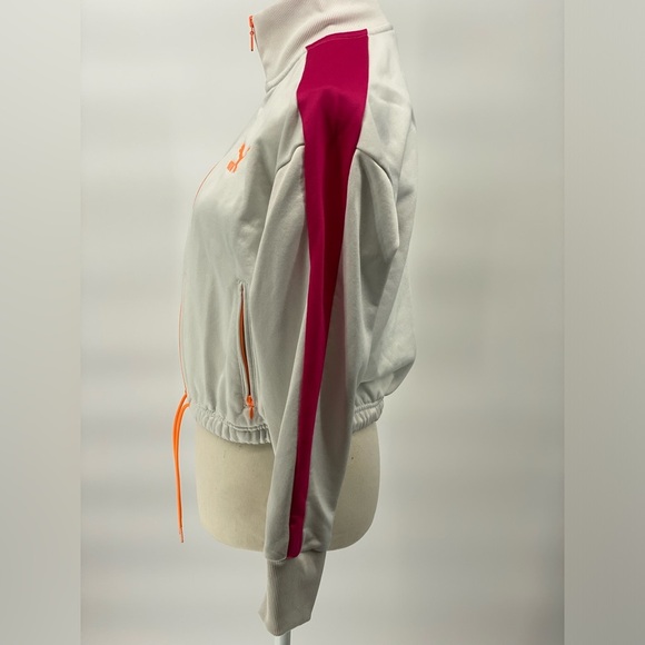 Puma Gray and Yellow Bomber Jacket with Retro Style Size M - Picture 7 of 14